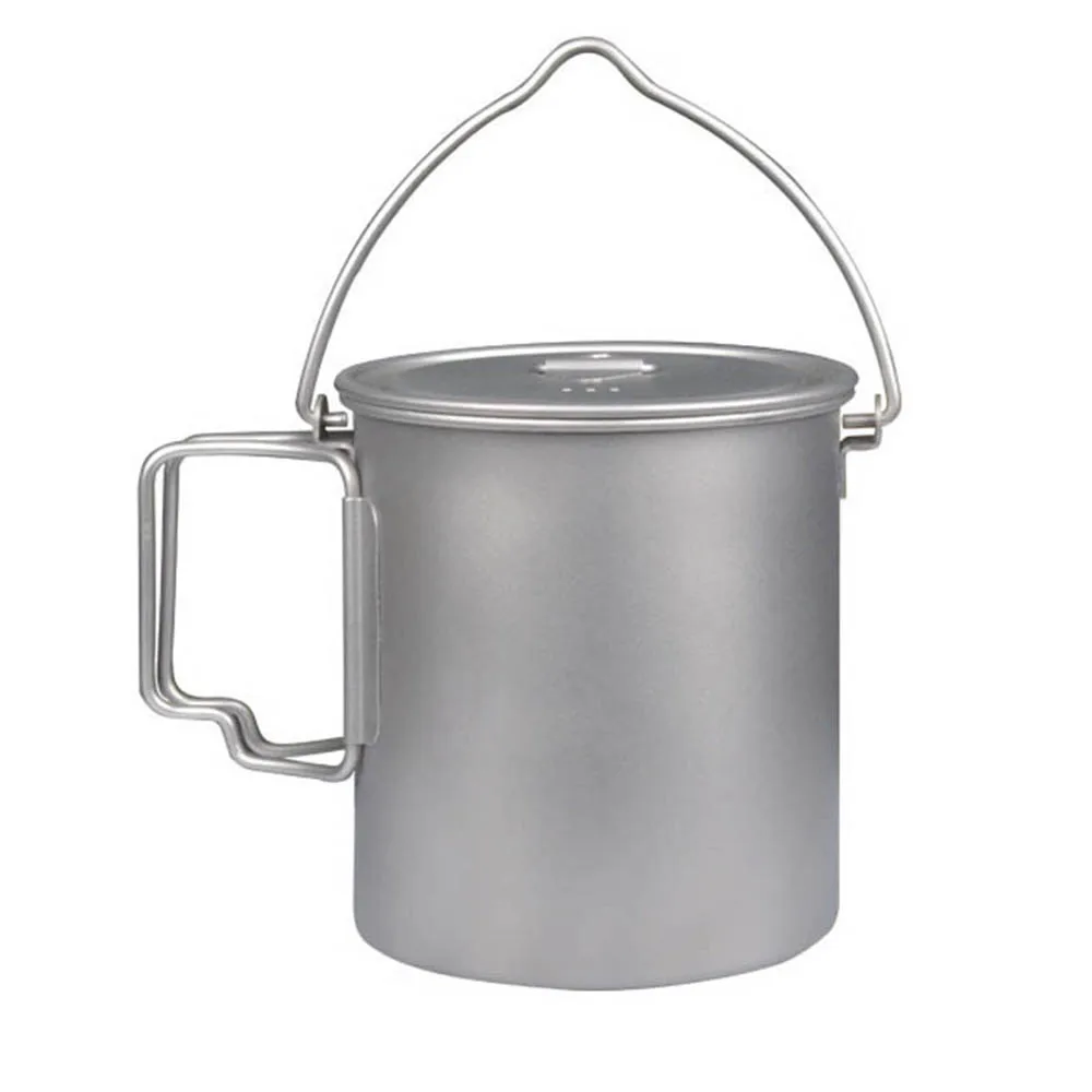 Титановая чашка 750 мл 900 1100 титановая для воды кружка с крышкой складная ручка