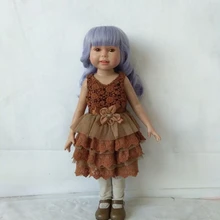 Аксессуары Для Куклы светло фиолетовый с челкой длинные парики