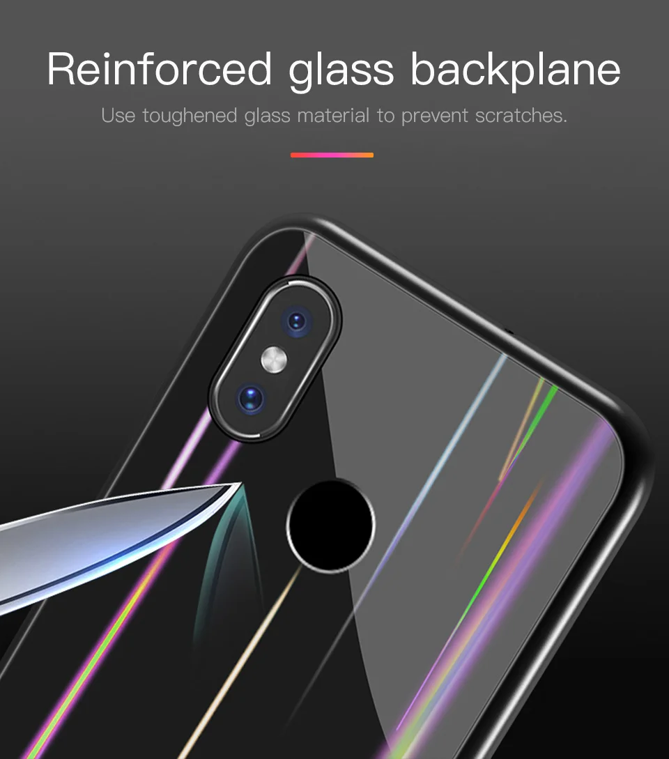 Чехол для телефона Xiaomi 8 Mi прозрачная стеклянная задняя крышка Магнитная