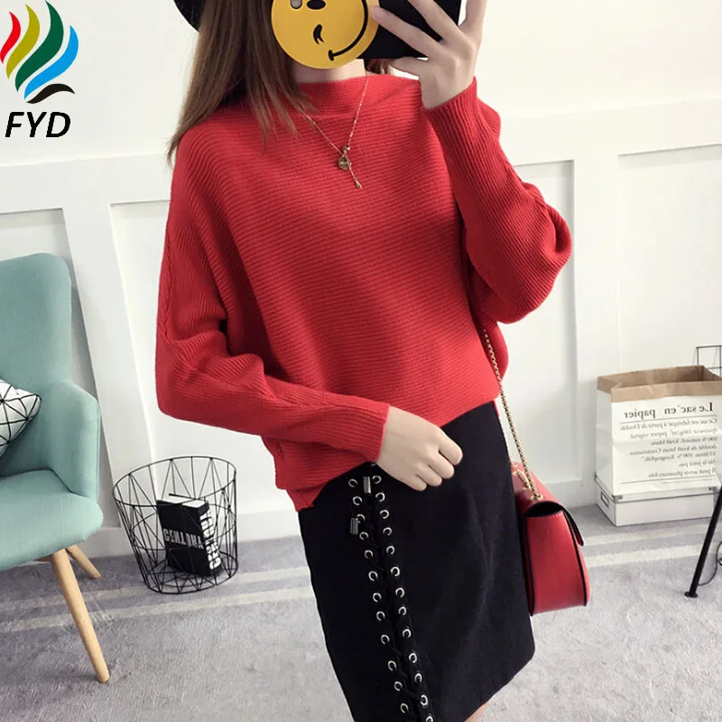 Твердые слэш Средства ухода за кожей шеи трикотажные Для женщин свитер осень 2017