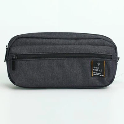 Large-gray Deli, новинка, чехол-карандаш для школы, сумка для карандашей, милая, простая, вместительная, astuccio scuola trousse crayon kawaii, подарок для детей - Цвет: Large-gray
