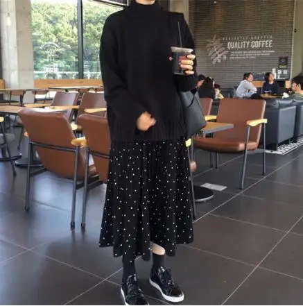 Корейский стиль женское длинное платье модное хлопковое свободное с длинными