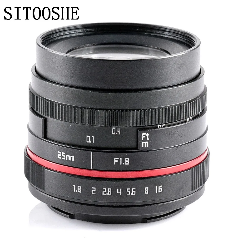 25 мм/F1.8 Prime APSC объектив для всех одиночных серий Canon SONY E Mount Micro M4/3 Fujifilm FX Pentax Samsung Lumix