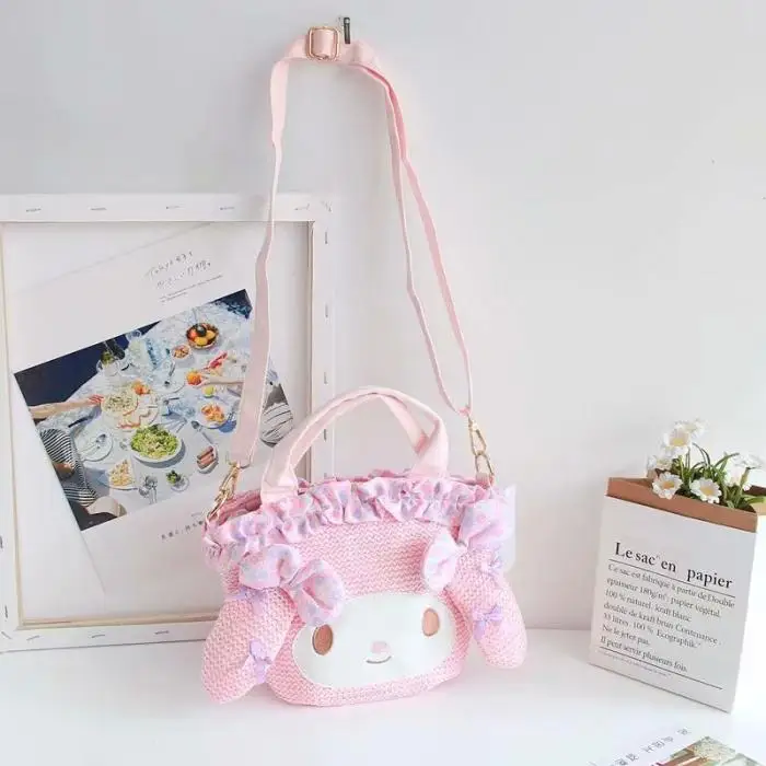 Sanrio аниме мультфильм моя мелодия Сумочка ткачество сумки на плечо для девочек