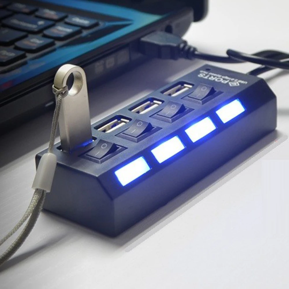 4 порта USB зарядная док-станция быстрое зарядное устройство usb-хаб с индикатором и