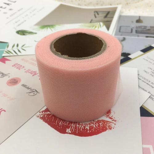 Blush 5 см Блестящие Блестки Тюль сетчатая лента 25 ярдов DIY заколки для волос Головные уборы ремесла материал Свадьба День Рождения украшения поставки - Цвет: Blush