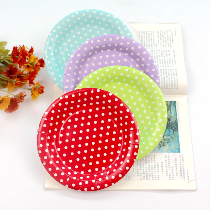 10 шт./Лот одноразовая посуда в горошек|supplies party| |