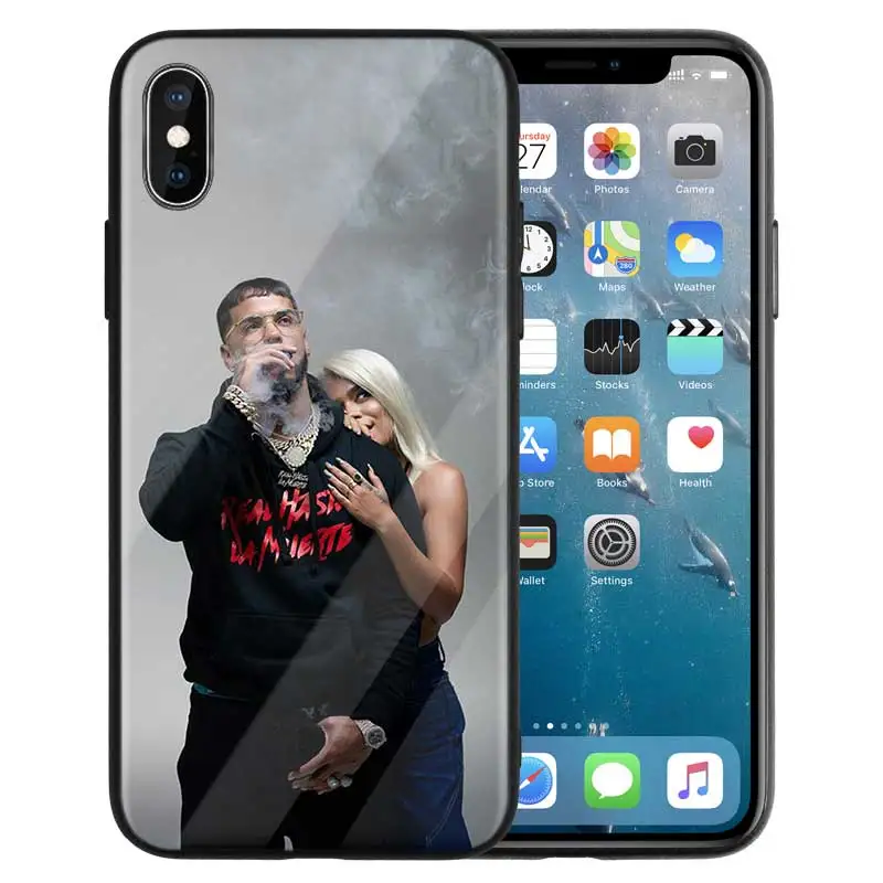 Винтажный чехол Anuel Aa Ozuna чехол для iPhone 7 для iPhone X 7 6 8 Plus, чехол из закаленного стекла для iPhone 11 11Pro XS MAX XR Shell