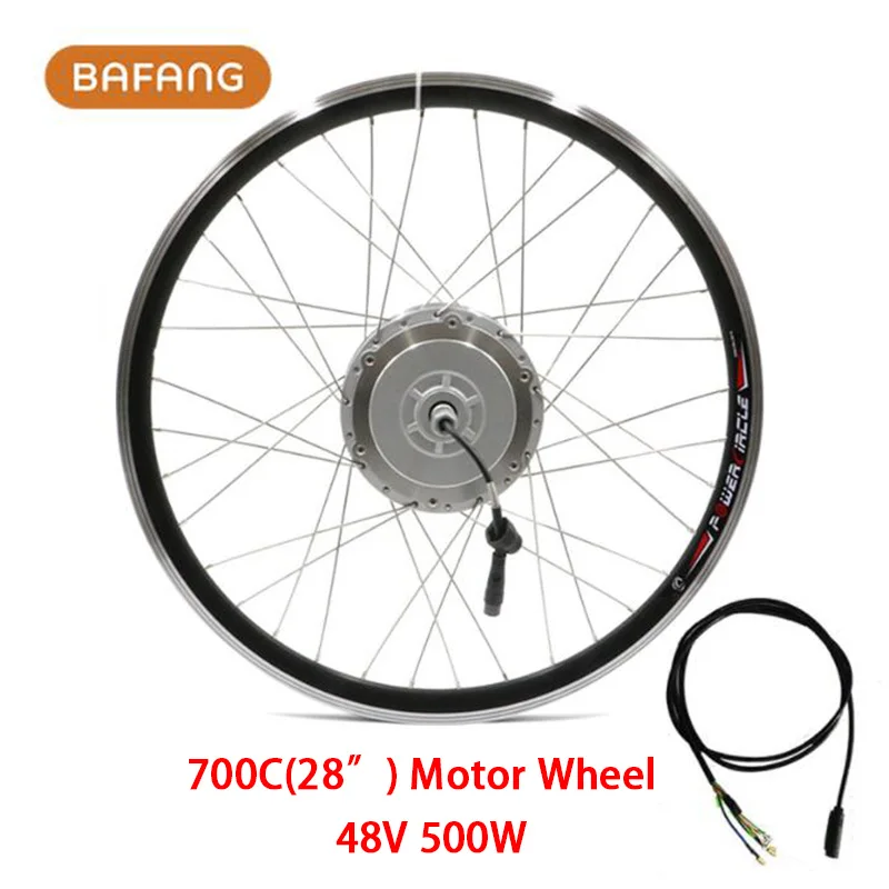 BAFANG 36V 48V Electric Wheel Motor 250W 350W 500W 8FUN Front Brushless Hub Motor For Electric Bicycle e bike Kit Free Shipping - Цвет: 700C 48V 500W