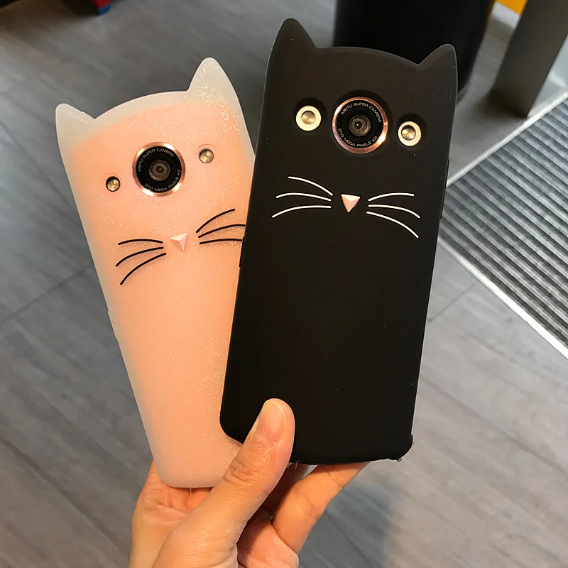 Милый 3D Блестящий бородатый чехол с кошкой для Meitu M8 M6 M6S M4 T8 мягкий силиконовый