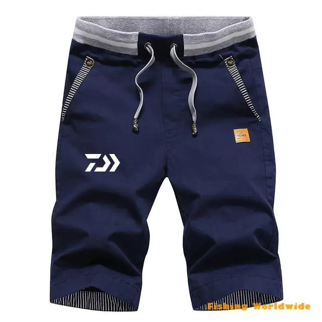 

Мужские шорты daiwa для рыбалки, летние спортивные хлопковые быстросохнущие мужские рыболовные шорты, дышащие рыболовные брюки