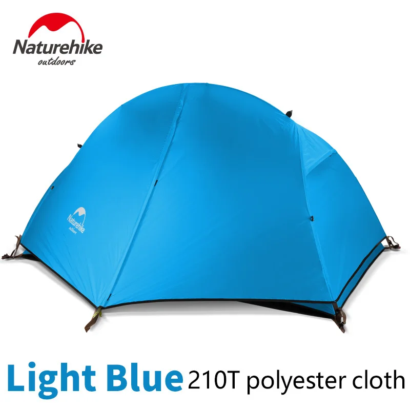 210T Blue NatureHike 1-2 человек двойной слой Сверхлегкий Палатка для пикника на открытом воздухе 3 сезона водонепроницаемый тент Кемпинг 20D силиконовая палатка NH18A180-D - Цвет: 210T Blue