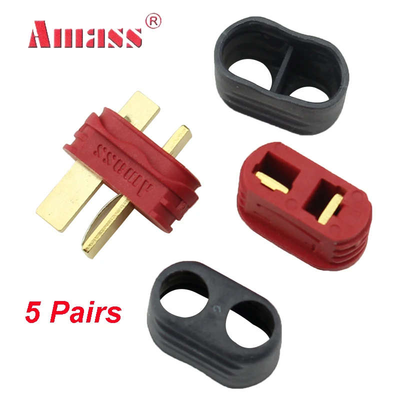 Amass 5/10 пара новый Слип обшитый Т образный разъем с оболочкой мужской женский 40А
