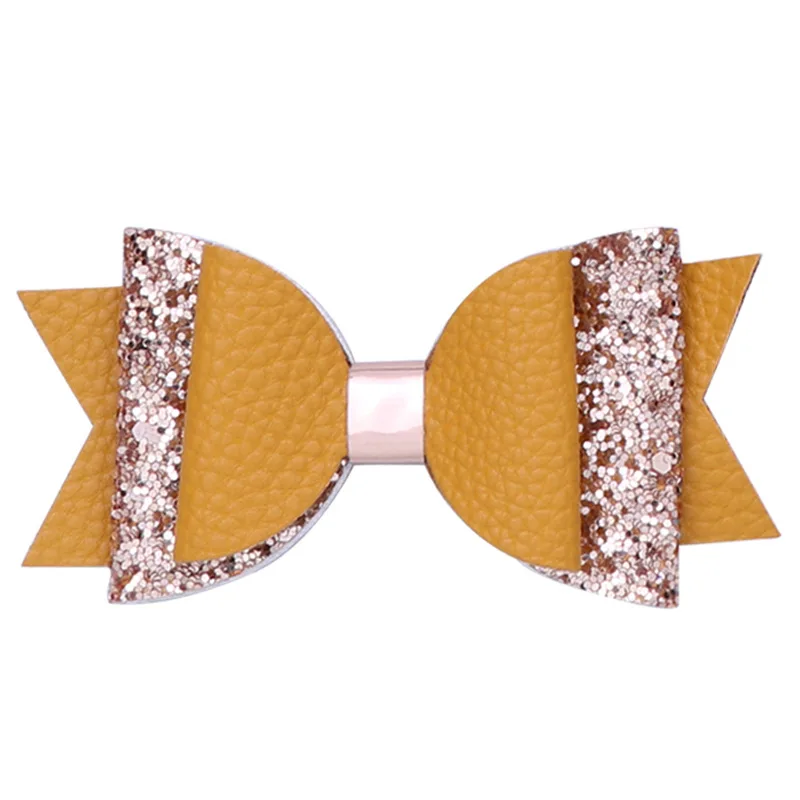 Блестящая бабочка из искусственной кожи заколки для волос 4-дюймовый Блестящий