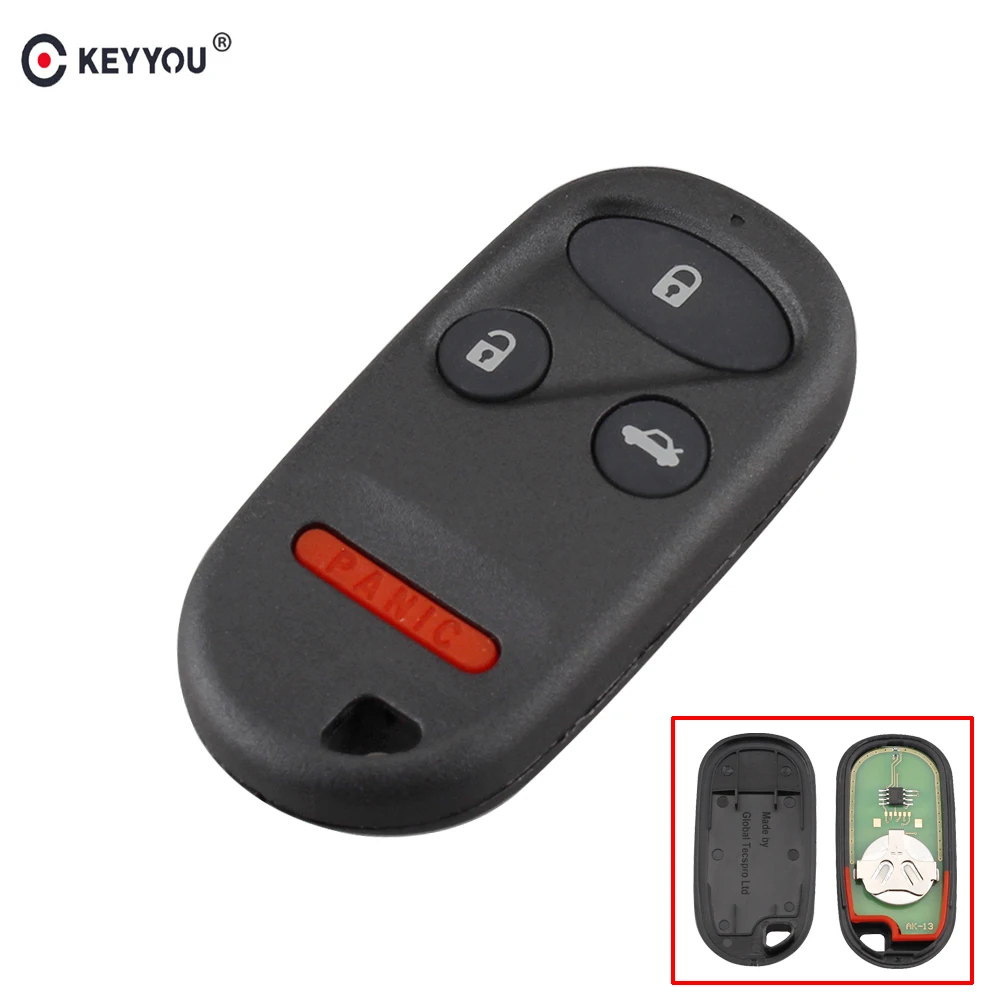 KEYYOU 4 кнопки дистанционного управления ключ для Honda Accord сигнализации 1998 1999 2000 2001