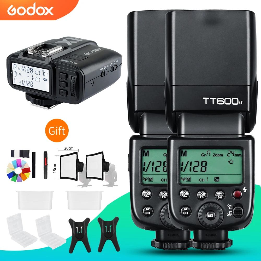 Вспышка для камеры 2x Godox TT600S 2 4G Speedlite + X1T-S передатчик Sony s A7 A7S A7R II A6000 A58 A99 |