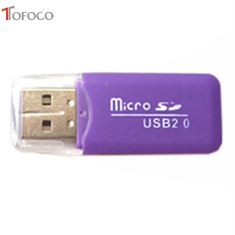 purple TOFOCO для Micro SD TF T-Flash все в 1 USB 2,0 многофункциональный считыватель карт памяти - Цвет: purple
