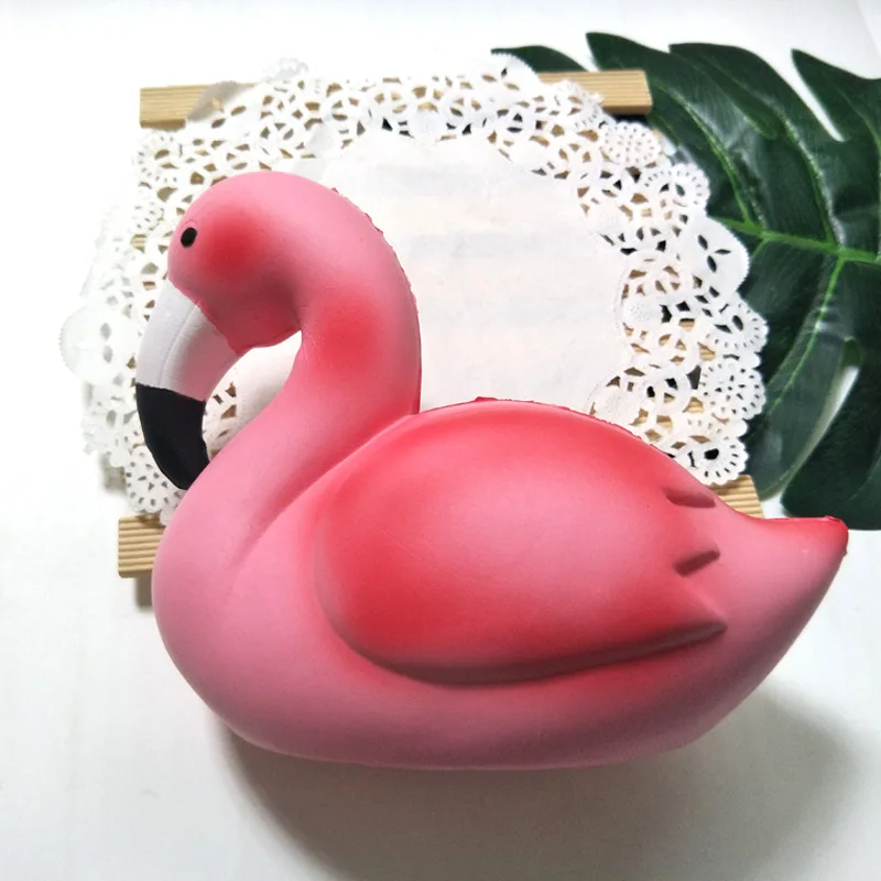 Забавные игрушки в форме фламинго новинка антистресс медленно поднимающаяся