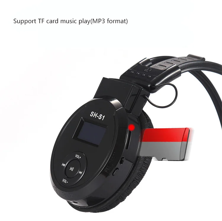 Гарнитура Hi Fi для занятий спортом проводные наушники с TF картой макс. до 32 Гб FM