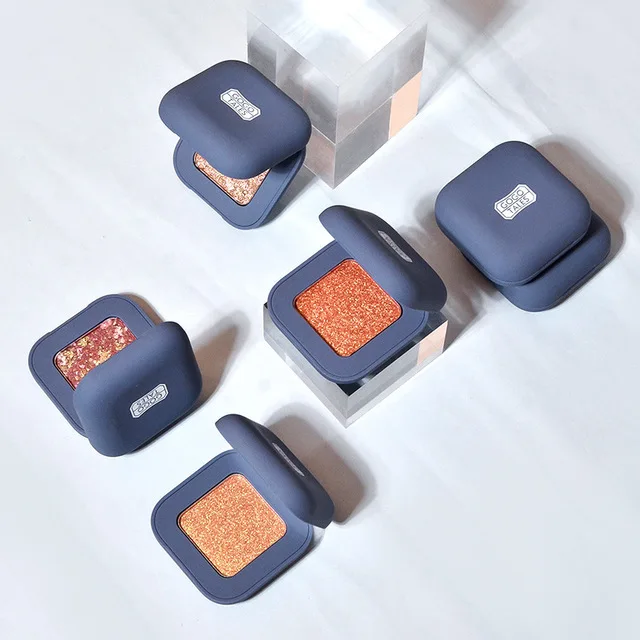 10 видов цветов алмазные блестящие тени для век телесный Одиночная Палетка макияж