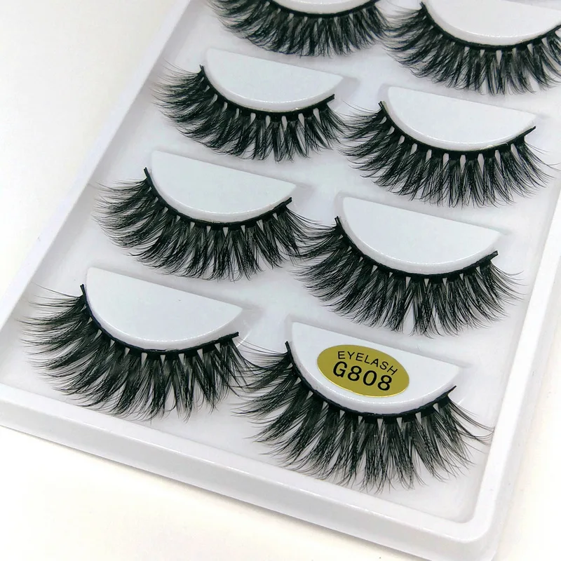 Натуральные густые 3D Искусственные норковые ресницы удобные для макияжа