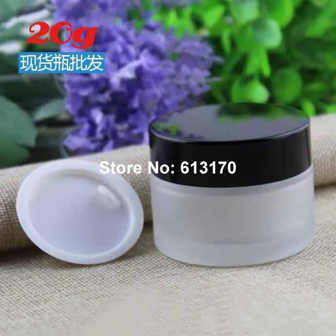 10 шт 20 мл г стеклянная Пустая банка для крема с черной крышкой тело морозом