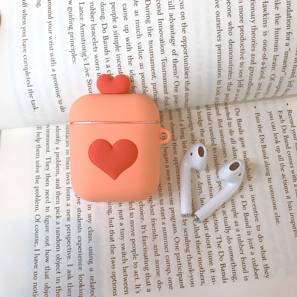 Silicone Bluetooth Wireless Earphone Case For AirPods Protective Cover Skin Accessories for Apple Airpods Charging Box love | Электроника