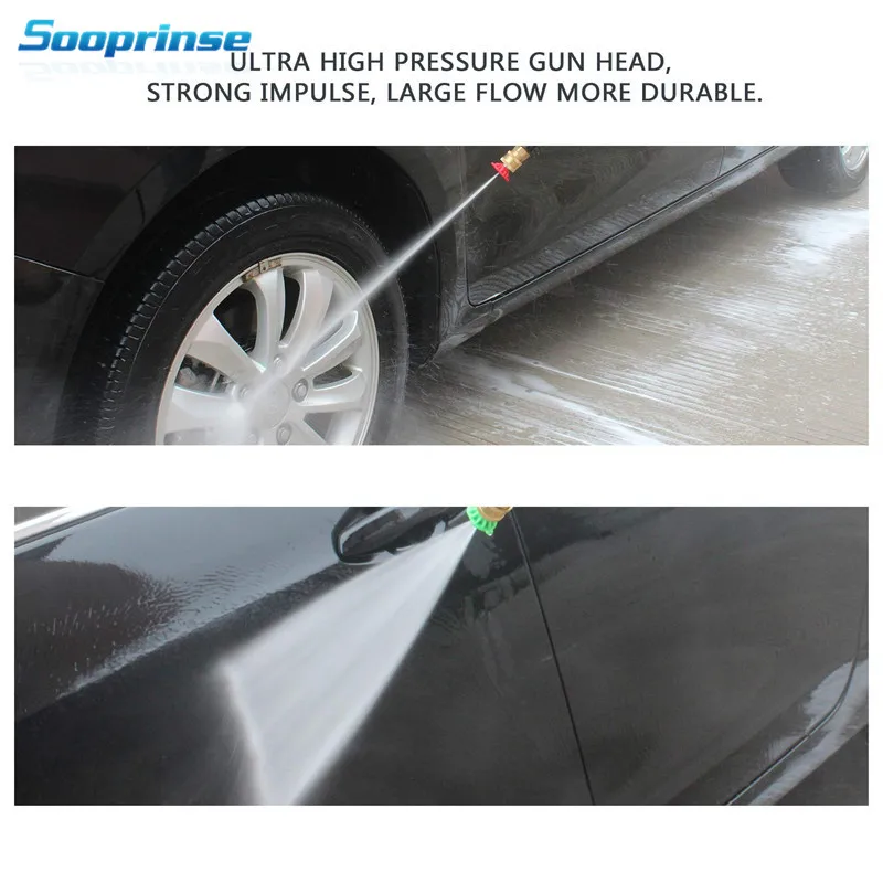 

Sooprinse 5000PSI High Pressure washer Car Wash car Cleaning Auto Wash maintenance Tool 5 Pressure Power Washer Nozzles