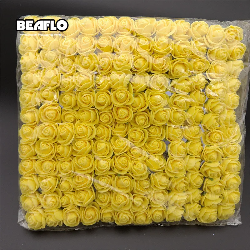 Yellow Искусственные Искусственные цветы из пенопласта для дома, свадебные украшения, аксессуары для самостоятельной сборки, 144 шт. помпоны для венка, декоративные свадебные искусственные цветы - Цвет: Yellow