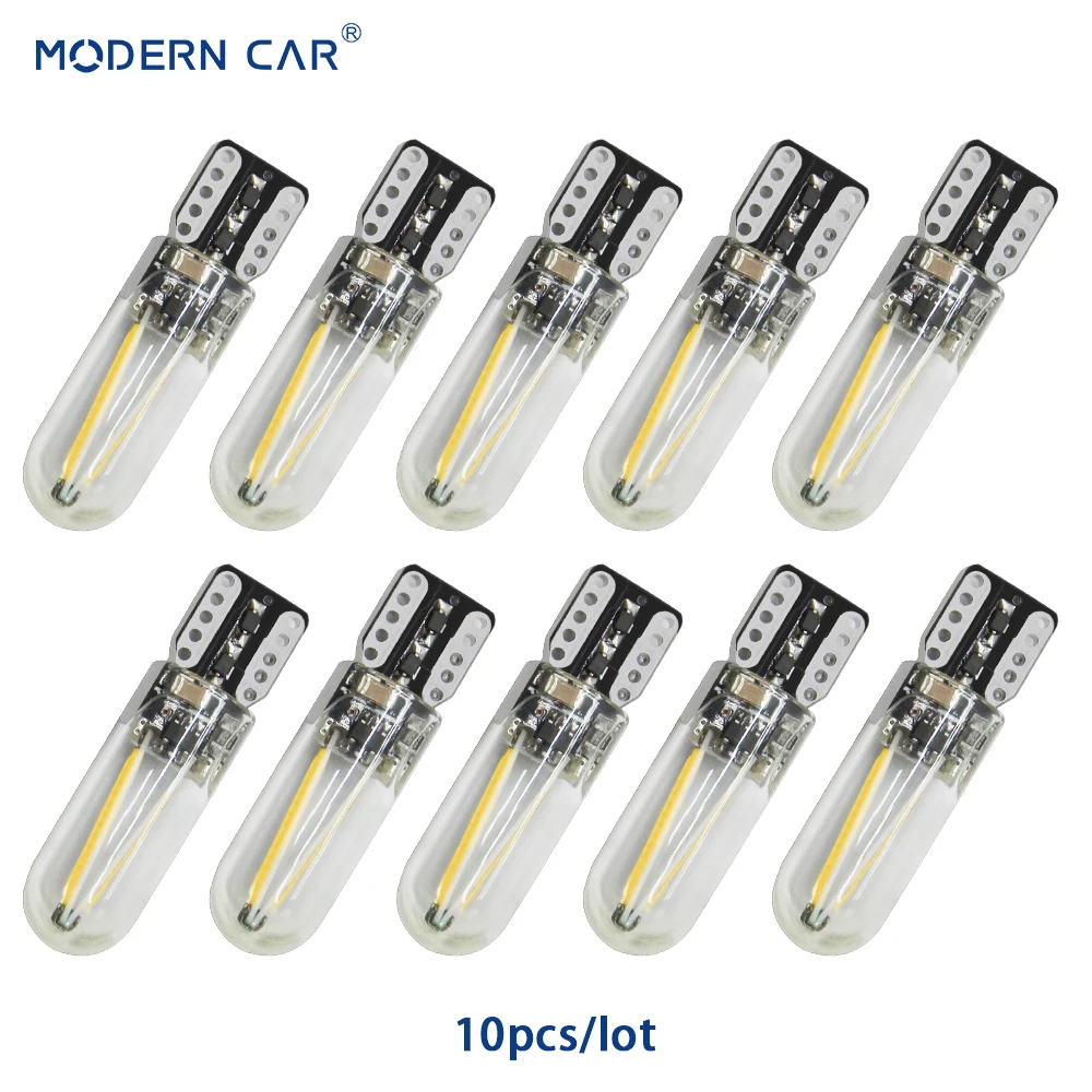 Современный автомобиль 10 шт T10 Led Автомобильный свет W5W 194 168 накаливания Cob стекло