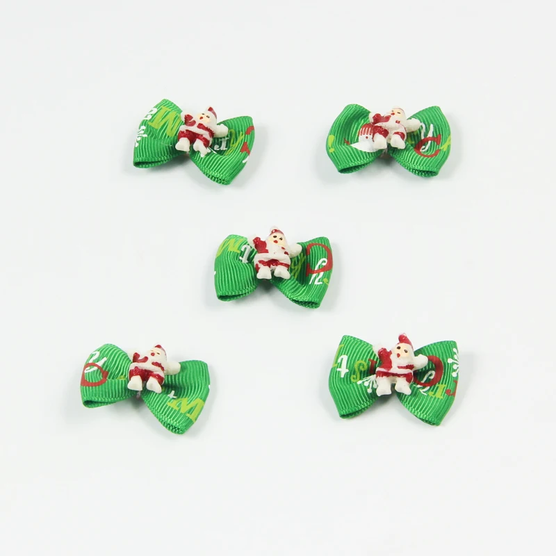 

Super cute Christmas series pet dog bow hairpin pet headdress flower 20pcs