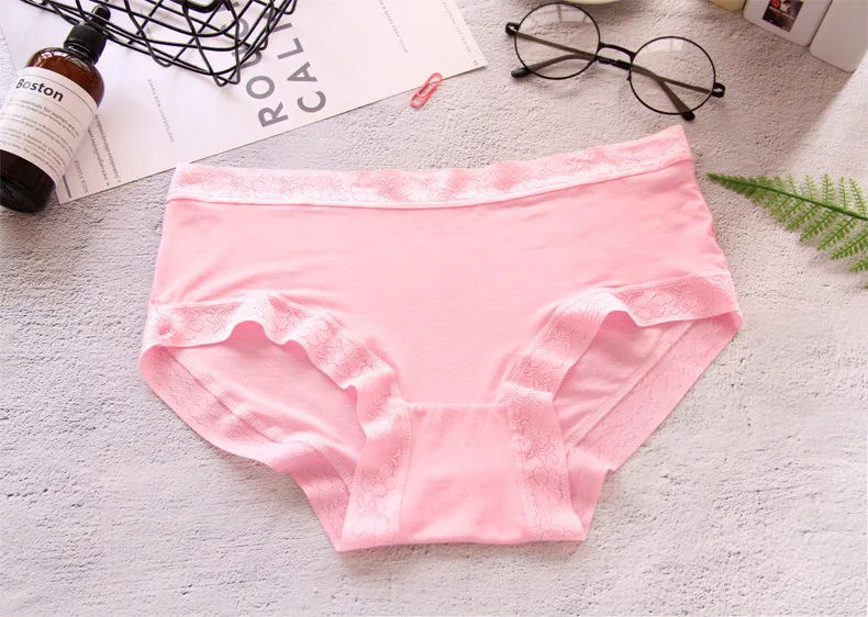 pink Новое Женское нижнее белье, Мягкие Модальные трусики размера плюс, сексуальные трусы для девушек, одноцветные дышащие трусы, нижнее белье, Lenceria Calcinhas - Цвет: pink