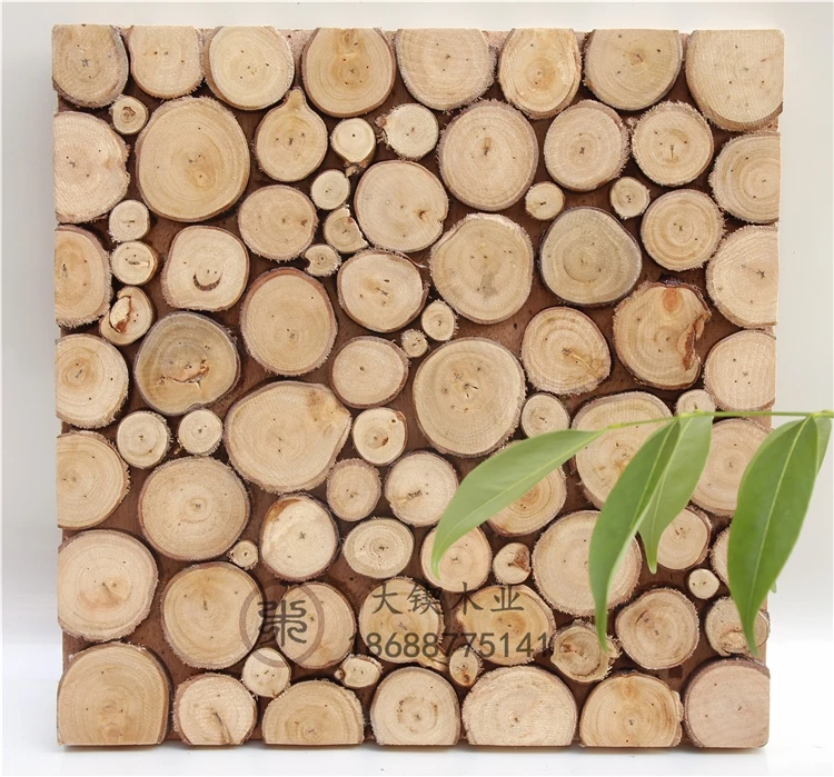 Эвкалипта небольшой круглый деревянный WMM0005 плитка для спальни настенная