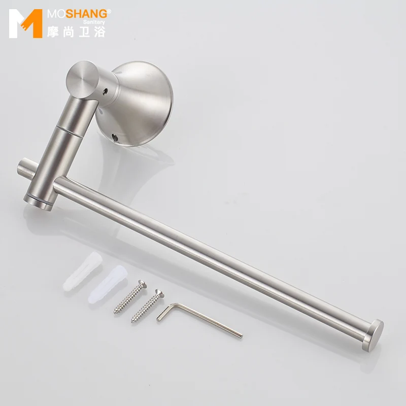 Серебряная матовая вешалка для полотенец 304 нержавеющая сталь один бар кухня