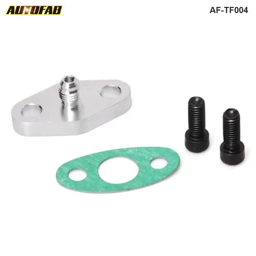 Turbo подачи масла клапан фланец w/прокладка адаптер 4AN фитинг T3 T4 T35 T04 AF TF004|oil feed|turbo