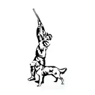 Наклейка на корпус автомобиля Hunter Hunting с собакой, крутая Светоотражающая оконная наклейка сделай сам