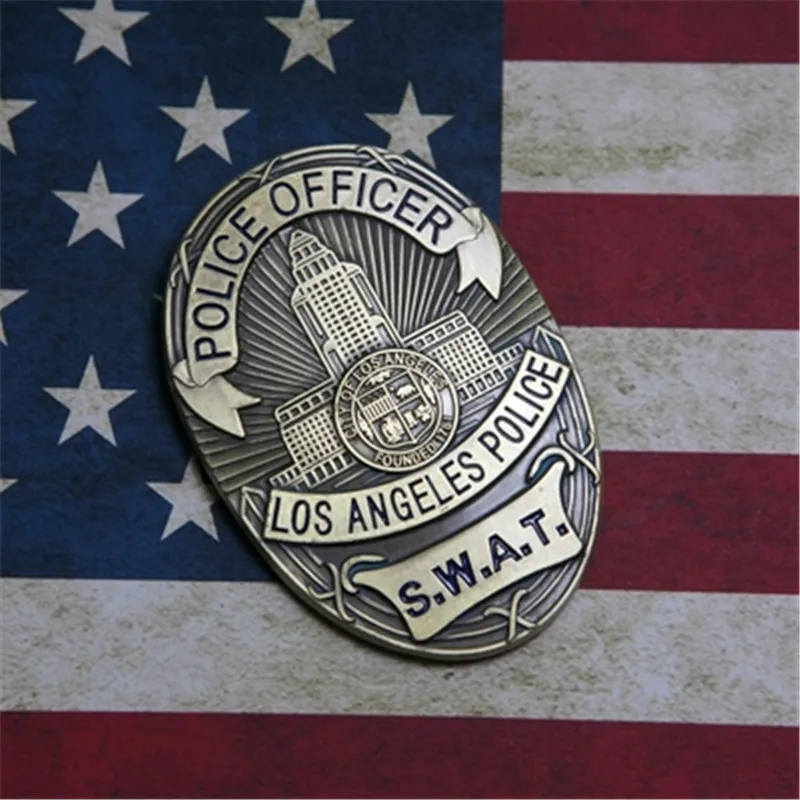 New 1pcs LA Police SWAT Officer Badges Card ID Cards Holder 1:1 Gift Cosplay Collectionn On Sale 2 Types |