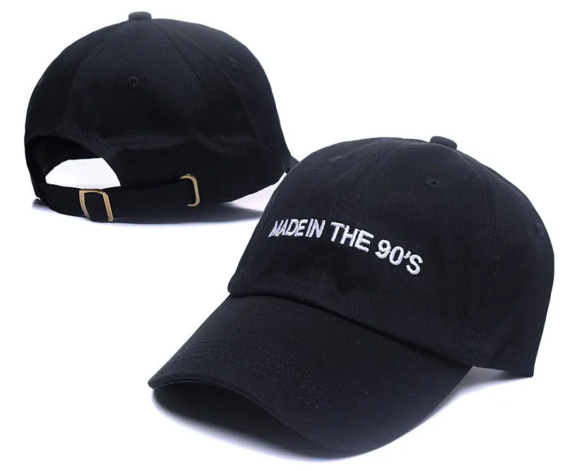 Черный Унисекс модный папа шляпа, изготовленная в 90 s emberoidery бейсболка 2 цвета хорошего качества snapback шапки бренд шляпа Шапки - Цвет: Черный