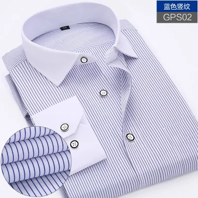 picture color Большой размер 11XL 12XL 13XL 14XL Мужская рубашка с длинными рукавами и вертикальным отворотом, бизнес, бизнес, 13 цветов, профессиональная официальная рубашка - Цвет: picture color