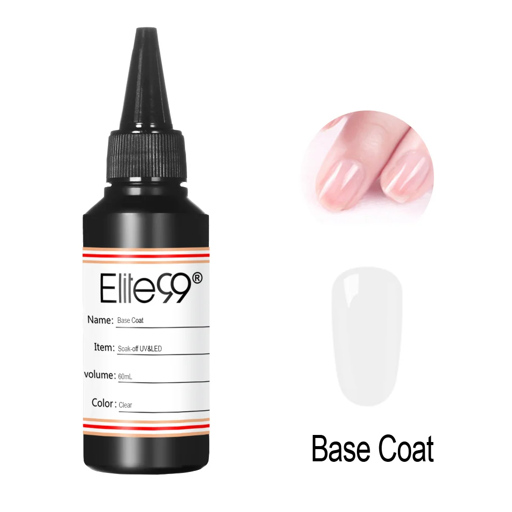 Base Coat Elite99 60 мл матовая металлическая усиленная воздушная сухая грунтовка матовый УФ-Гель-лак верхнее Базовое покрытие впитываемый УФ-светодиодный Гель-лак для дизайна ногтей - Цвет: Base Coat
