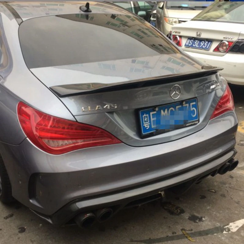 Для Mercedes cla спойлер CLA45 W117 C117 углеродного волокна задний багажник крылья спойлер cla 200 250 260 Renntech 2013-UP