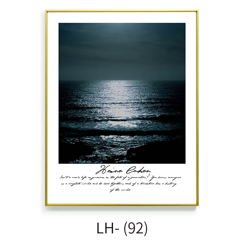 LH Color 92 Современные настенные художественные красивые пейзажи печать Постеры-холсты металлическая картина рамка стены творческие картины нордический Декор Картина рамка - Цвет: LH Color 92
