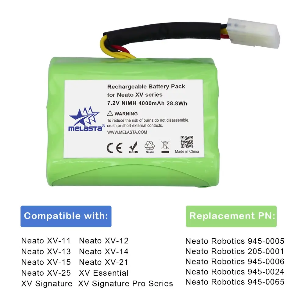 Melasta 7,2 V 4Ah NIMH батарея для Neato XV-21 xv-11 XV-25 Neato XV батарея Signature Pro робот пылесос