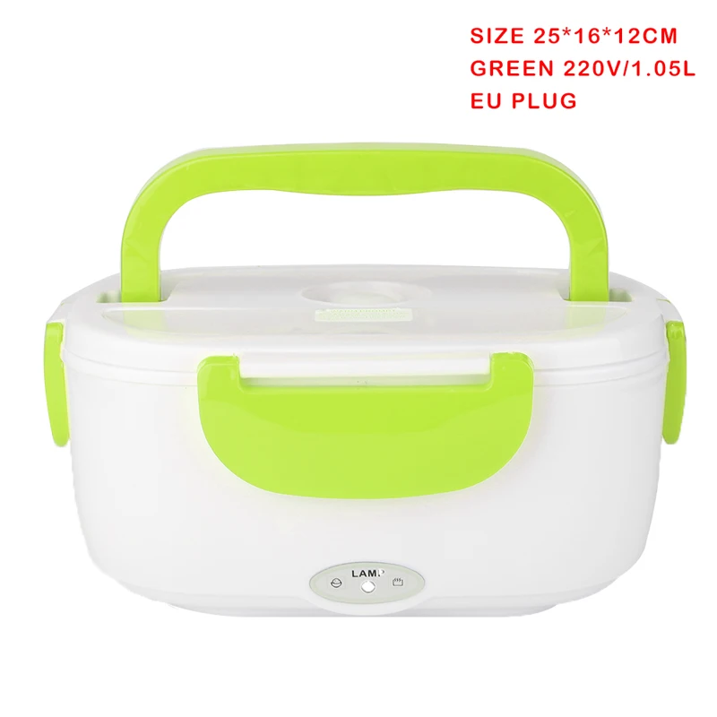 220V Green EU 220 л в 40 Вт портативный Электрический Ланч-бокс пищевой Bento Ланч-бокс нагревательный контейнер подогреватель пищи для детей EU US GB вилка - Цвет: 220V Green EU