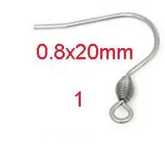 1 50pcs Hypoallergenic Surgical Stainless Steel Multi Design Blank Earring Wire Fish Hooks for DIY Earring Jewelry Making Findings - Цвет: 1