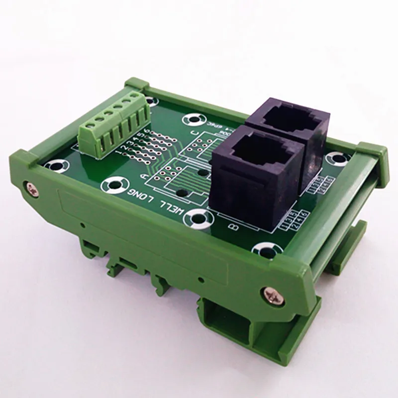 Разъем RJ11/RJ12 6P6C 2-сторонний интерфейс DIN Rail Mount клеммный блок разъем. | Обустройство