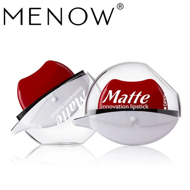 Полноразмерная бархатная матовая помада MENOW стойкая водостойкая блестящая