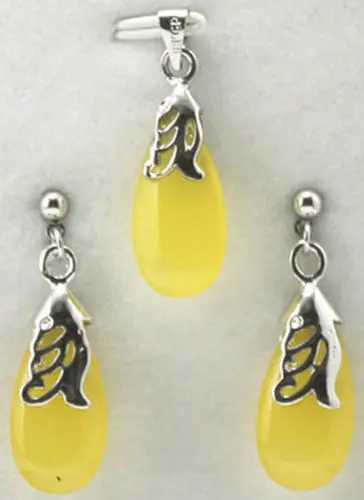 Beautiful Charm oval green blue purple yellow red stone earring pendant set | Украшения и аксессуары