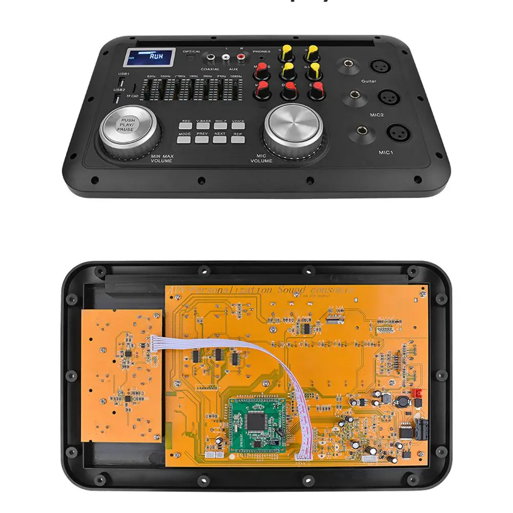 LEORY DC9-12V MP3 декодер доска DSP bluetooth караоке предусилитель без потерь волоконный коаксиальный эквалайзер для домашнего усилителя гитары