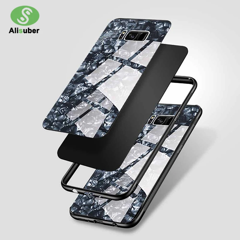 Alisuber чехол для телефона из закаленного стекла с мраморным камнем Sumsung Galaxy S9 Plus
